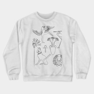 Egyptian Abstract Art (black) Crewneck Sweatshirt